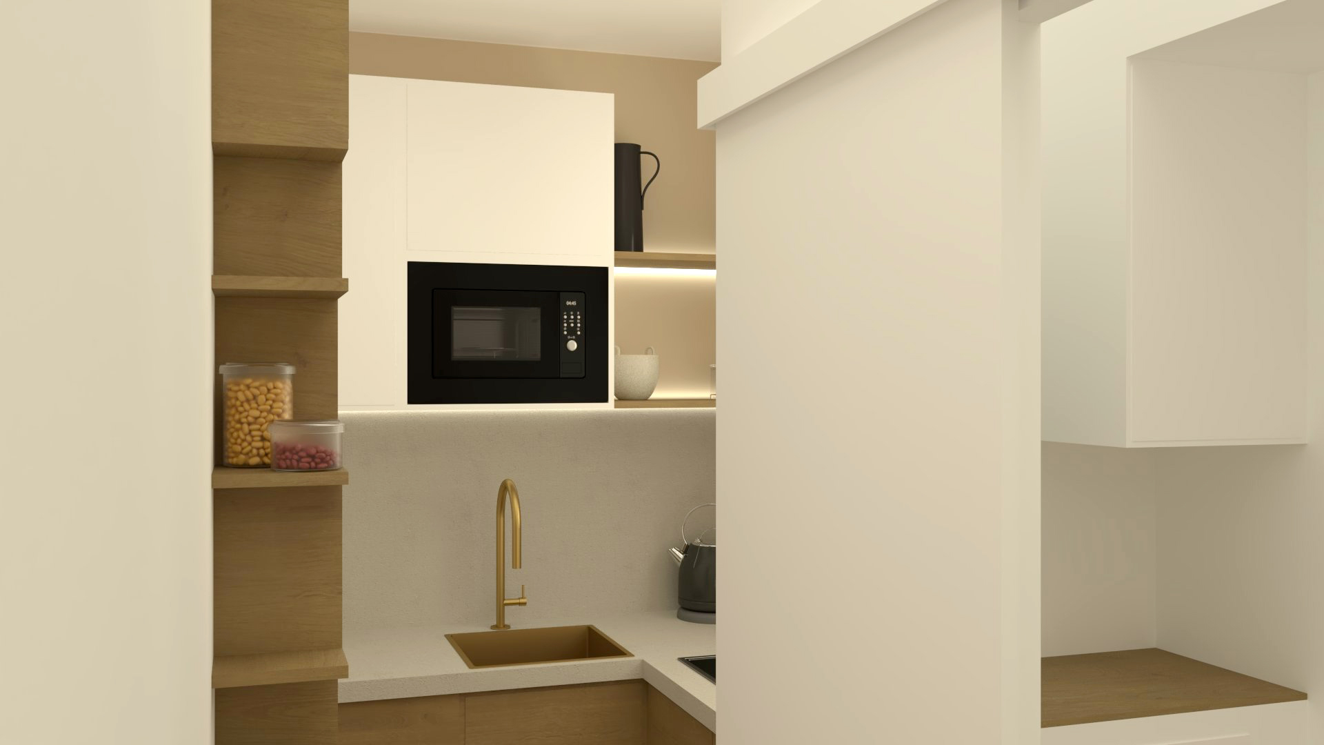Un projet de design d'intérieur à Oberkampf dont la cuisine est à la fois fonctionnelle et esthétique.