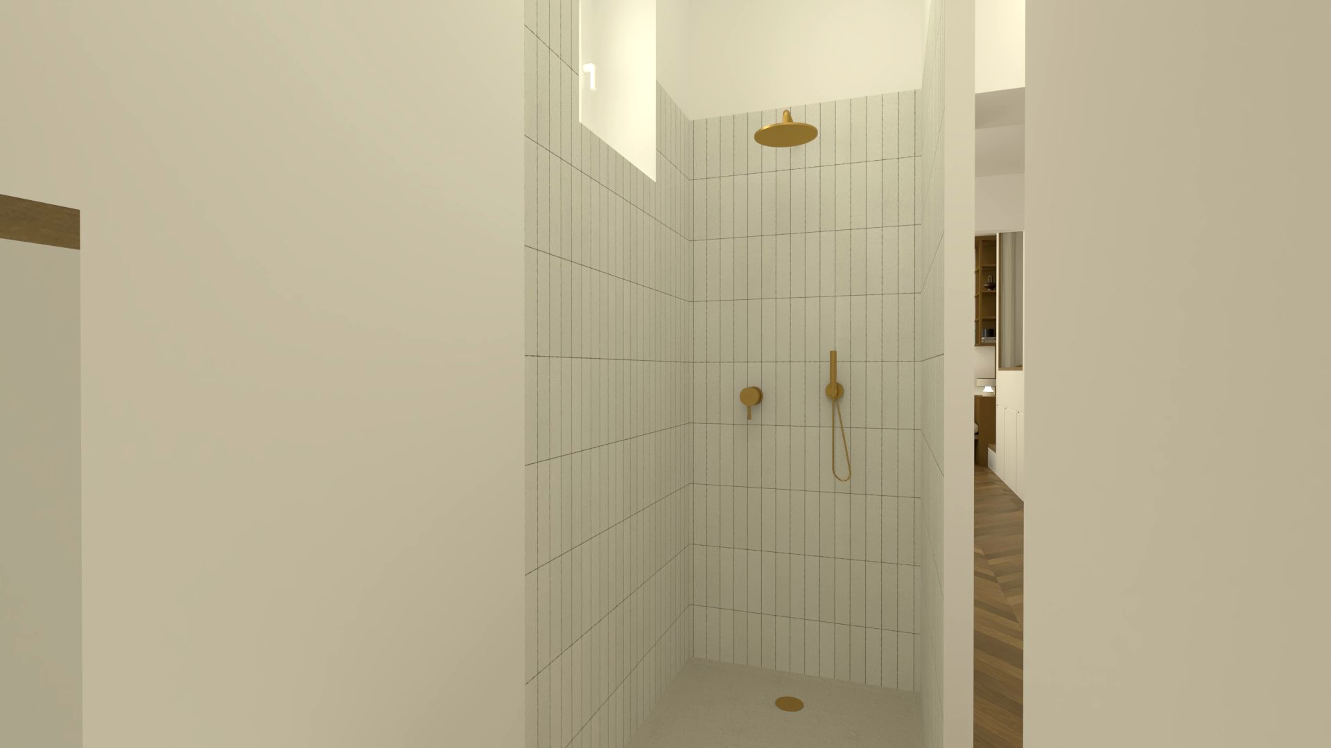 Un projet de design dont la salle de douche est à la fois fonctionnelle et esthétique.