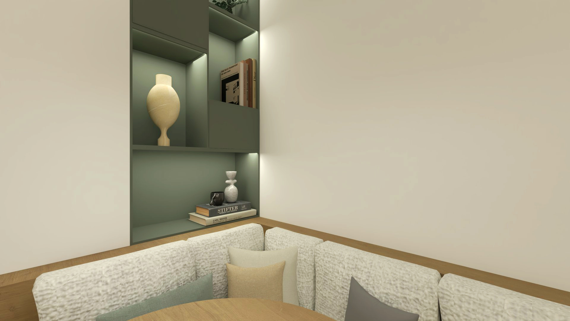 Réalisation d'un projet de design d'intérieur à Oberkampf. Optimisation d'un studio offrant de nombreux rangements.