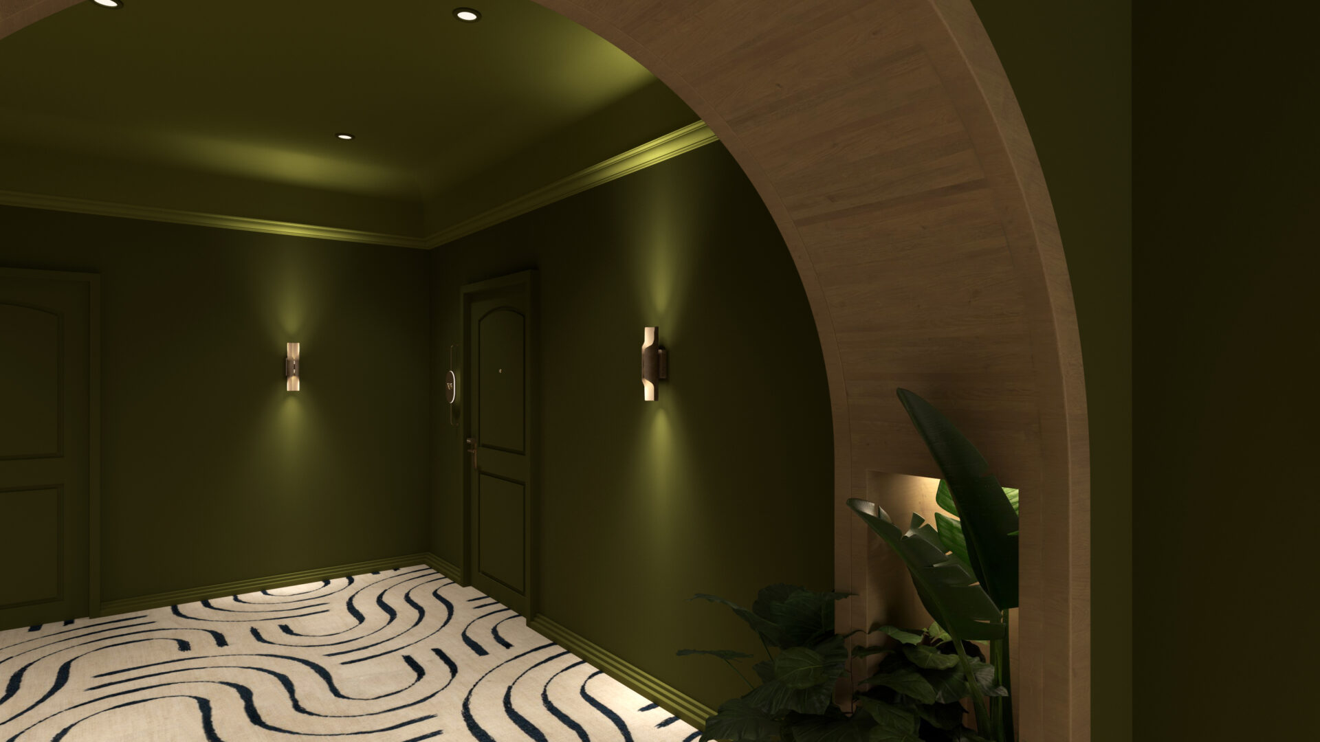 projet de design global comprenant du design d'intérieur, design graphique et du design mural à Paris pour un professionnel. Hôtel pour lequel nous avons créé l'identité (logo, charte graphique et supports de communication). La signalétique adaptée à la charte graphique et la décoration, design d'intérieur associée à la nouvelle identité de l'établissement hôtelier.